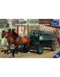 German Hf.7 Horse drawn Steel field wage w/2Horses &2 Figures, 1/35...
