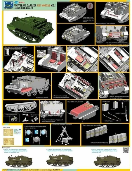 Universal Carrier 3 in. Mortar Mk.1, 1/35 - Riich Models RV35017