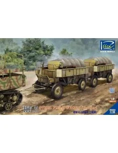 German Hf.7 steel field wagen (trailer) with resin parts (Dual pack...