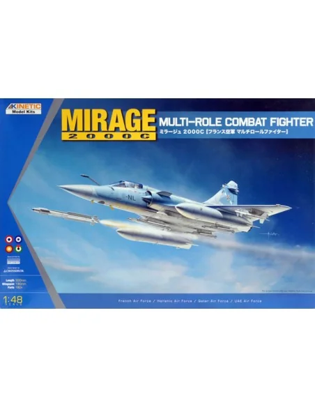 Mirage 2000C Multi-role Combat Fighter, 1/48 - KINETIC K48042