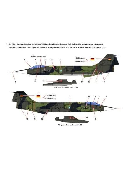 F-104G German Air Force and Marine, 1/48 - KINETIC K48083