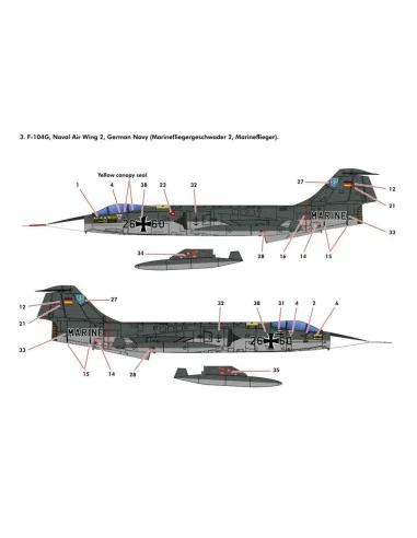 F-104G German Air Force and Marine, 1/48 - KINETIC K48083