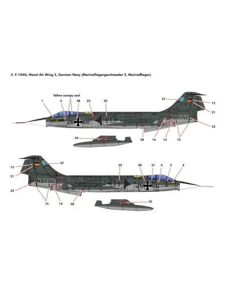 F-104G German Air Force and Marine, 1/48 - KINETIC K48083
