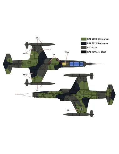 F-104G German Air Force and Marine, 1/48 - KINETIC K48083