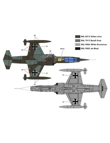 F-104G German Air Force and Marine, 1/48 - KINETIC K48083