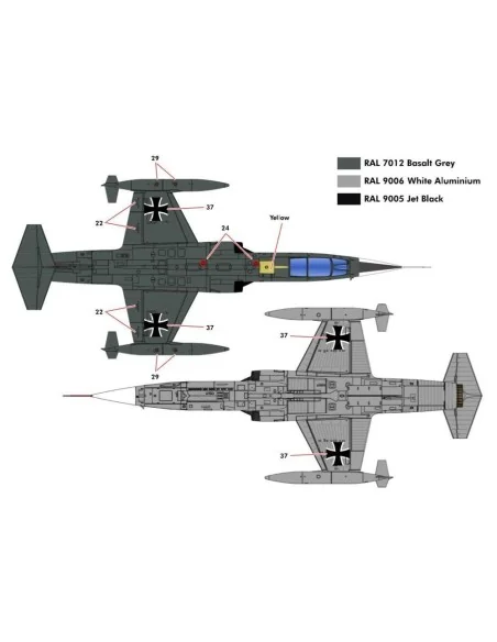 F-104G German Air Force and Marine, 1/48 - KINETIC K48083