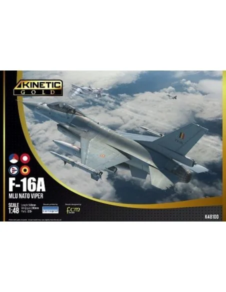 [NO_DESC] F-16A MLU Block 20 -Gold S, 1/48 - KINETIC K48100