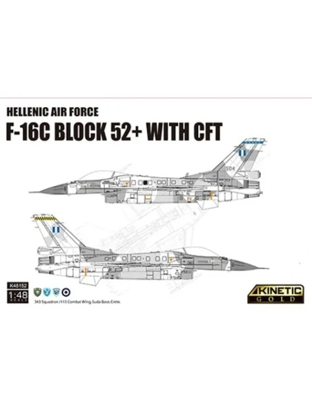 Hellenic Air Force F-16C Block 52 + with CFT, 1/48 - KINETIC K48152