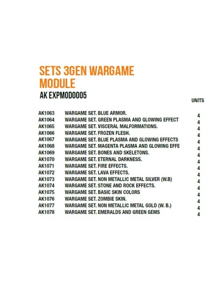 [NO_DESC] Sets 3gen Wargame Module - AK Interactive AK EXPMOD0005