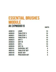 Essential Brushes - AK Interactive AK EXPMOD0019 2