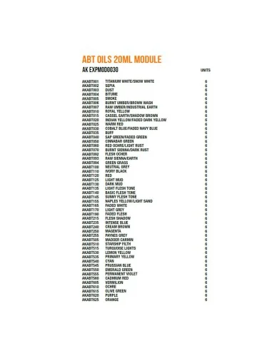 [NO_DESC] Abt 502 Oils 20ml ak Modular Display - AK Interactive AK ...