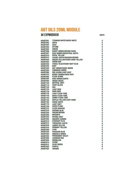 [NO_DESC] Abt 502 Oils 20ml ak Modular Display - AK Interactive AK ...