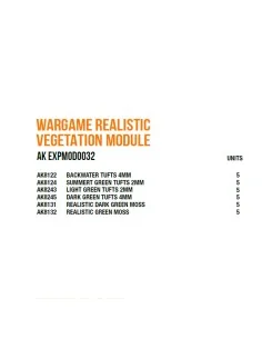 Wargame Realistic Vegetation Module - AK Interactive AK EXPMOD0032 2