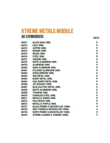 [NO_DESC] Xtreme Metals Module - AK Interactive AK EXPMOD0035