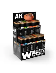 Weathering Pencils Display - AK Interactive AK EXP PENCILS FULL