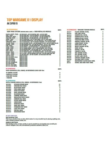 [NO_DESC] Top Wargame 01 Display - AK Interactive AK EXP0015