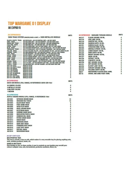 [NO_DESC] Top Wargame 01 Display - AK Interactive AK EXP0015