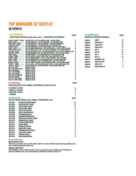 [NO_DESC] Top Wargame 02 Display - AK Interactive AK EXP0016