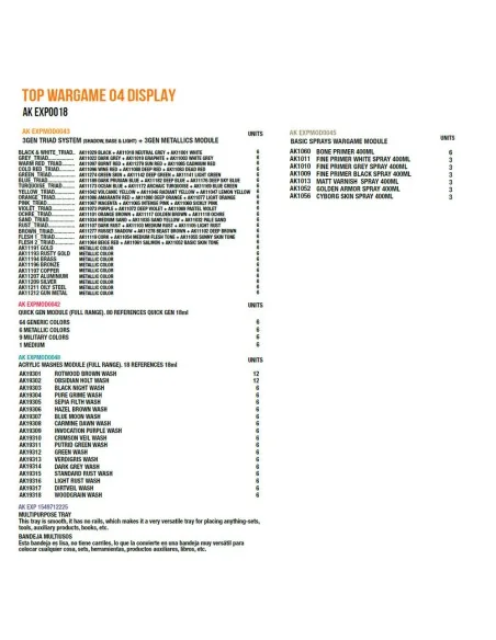 [NO_DESC] Top Wargame 04 Display - AK Interactive AK EXP0018