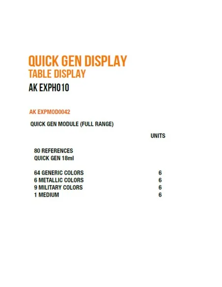 [NO_DESC] Quick gen Display - AK Interactive AK EXPH010