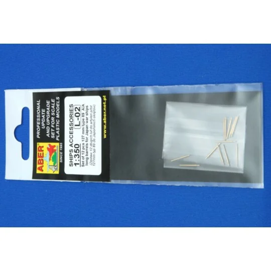 12 pcs 127 mm long barrels for Japan ships, 1/350 - Aber Models RE-...
