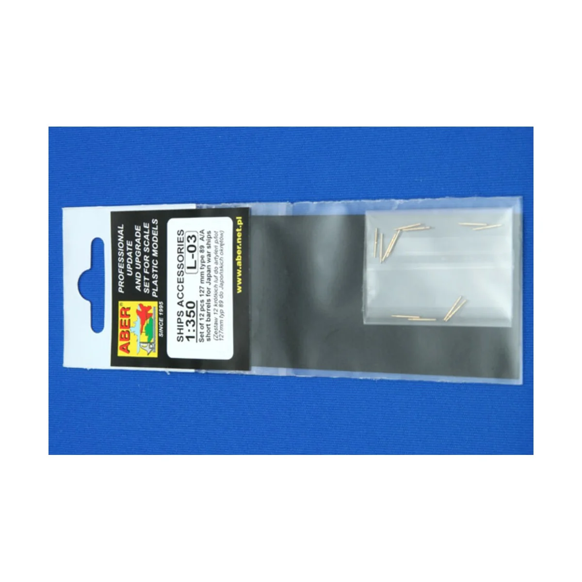 12 pcs 127 mm short barrels for Japan ships - Aber Models RE-350 L03