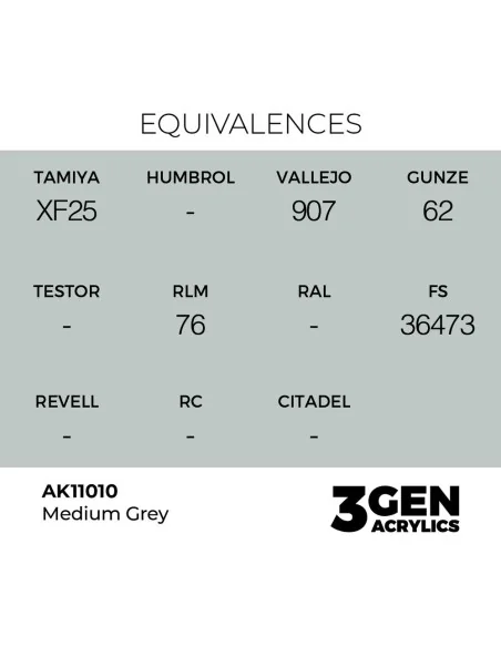 Medium Grey 17ml - AK Interactive AK11010