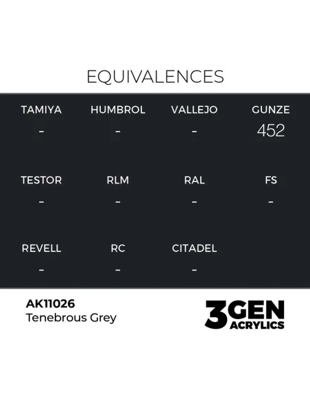 Tenebrous Grey 17ml - AK Interactive AK11026