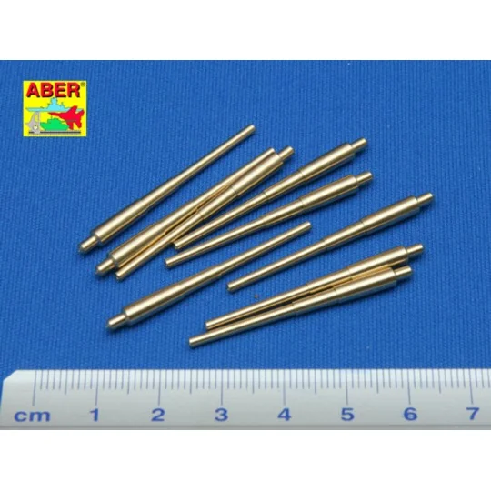 Set of 9 pcs 406 mm long barrels North Carolina, 1/350 - Aber Model... Set of 9 pcs 406 mm long barrels North Carolina, 1/350 - Aber Model...
