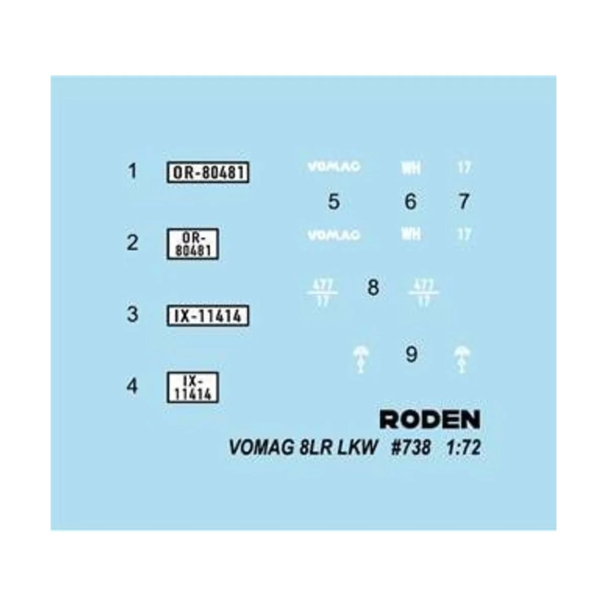 Vomag 8 LR LKW WWII German Heavy Truck, 1/72 - Roden 738 Vomag 8 LR LKW WWII German Heavy Truck, 1/72 - Roden 738
