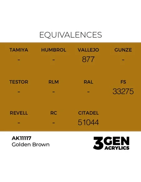 [NO_DESC] Golden Brown 17ml - AK Interactive AK11117