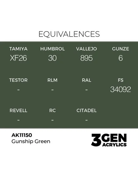 [NO_DESC] Gunship Green 17ml - AK Interactive AK11150