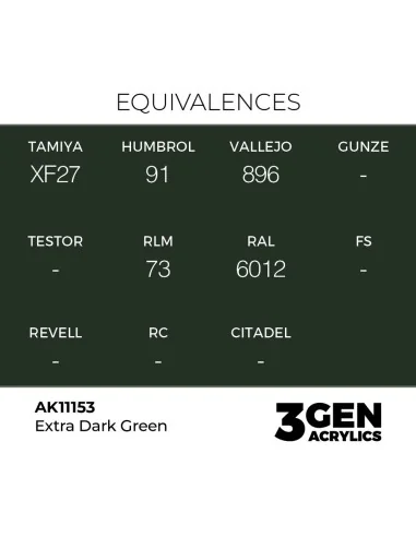 [NO_DESC] Extra Dark Green 17ml - AK Interactive AK11153