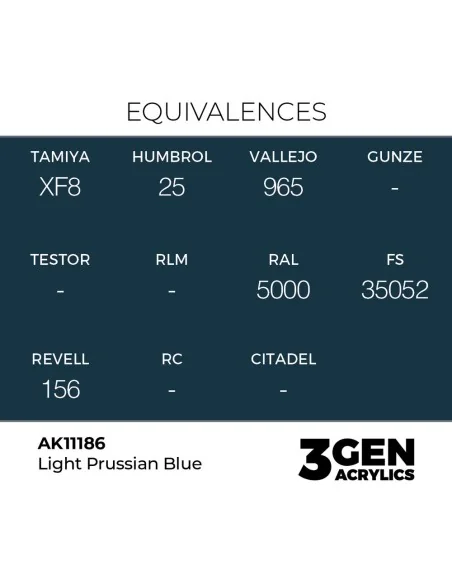 Light Prussian Blue 17ml - AK Interactive AK11186