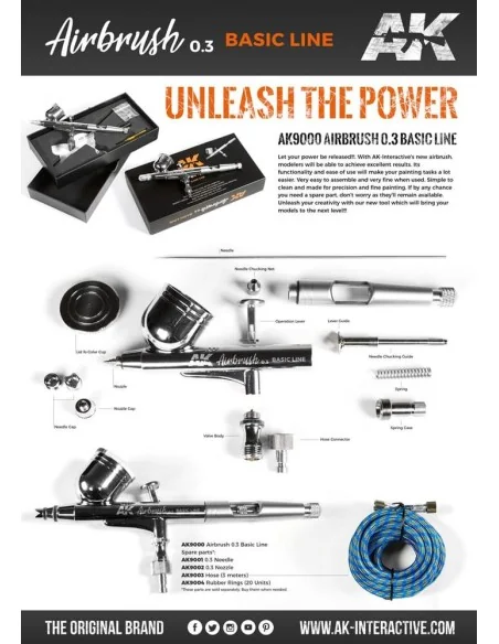 Airbrush Basic Line 0.3 - AK Interactive AK9000