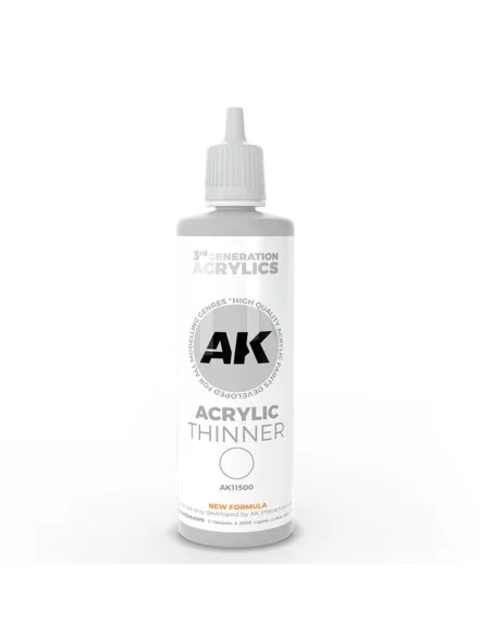 ACRYLIC THINNER 100 ML 3GEN - AK Interactive AK11500