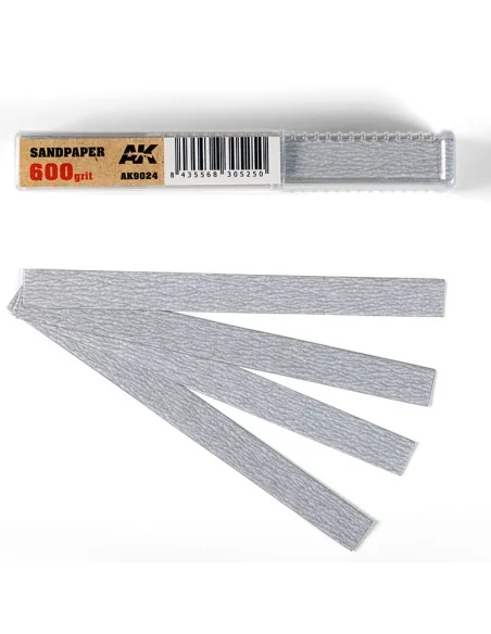 Dry Sandpaper 600 grit x 50 units - AK Interactive AK9024