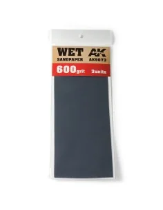 [NO_DESC] Wet Sandpaper 600 Grit. 3 units - AK Interactive AK9073