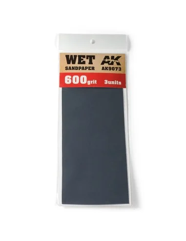 Wet Sandpaper 600 Grit. 3 units - AK Interactive AK9073