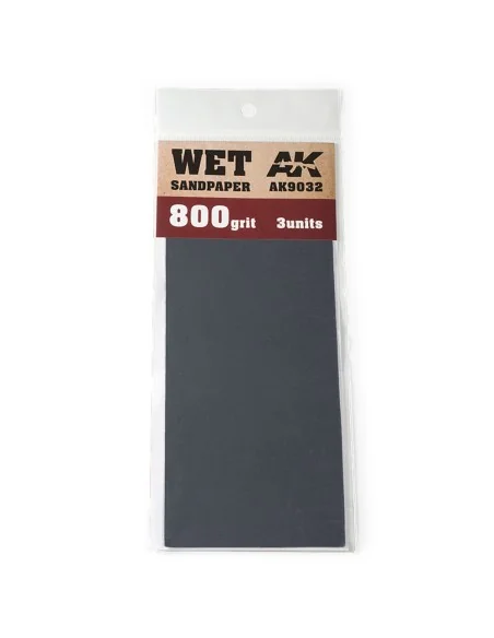 [NO_DESC] Wet Sandpaper 800 Grit. 3 units - AK Interactive AK9032