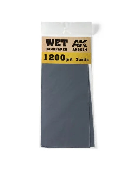 Wet Sandpaper 1200 Grit. 3 units - AK Interactive AK9034