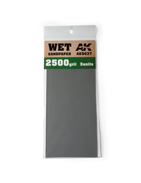 Wet Sandpaper 2500 Grit. 3 units - AK Interactive AK9037