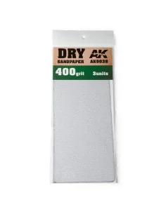 Dry Sandpaper 400 Grit. 3 units - AK Interactive AK9038