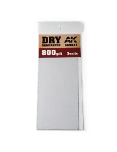 Dry Sandpaper 800 Grit. 3 units - AK Interactive AK9041