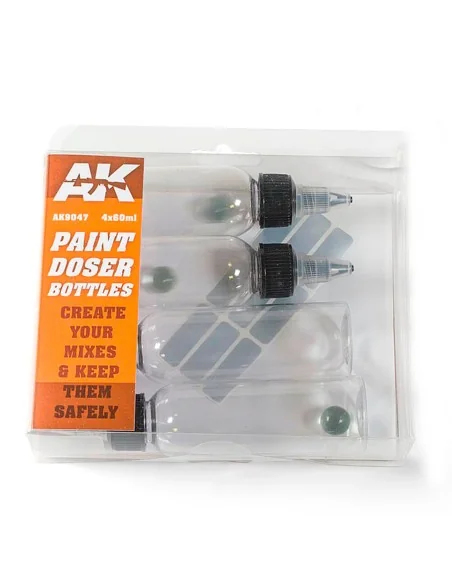 [NO_DESC] Paint Doser Bottles 4x60 ml - AK Interactive AK9047