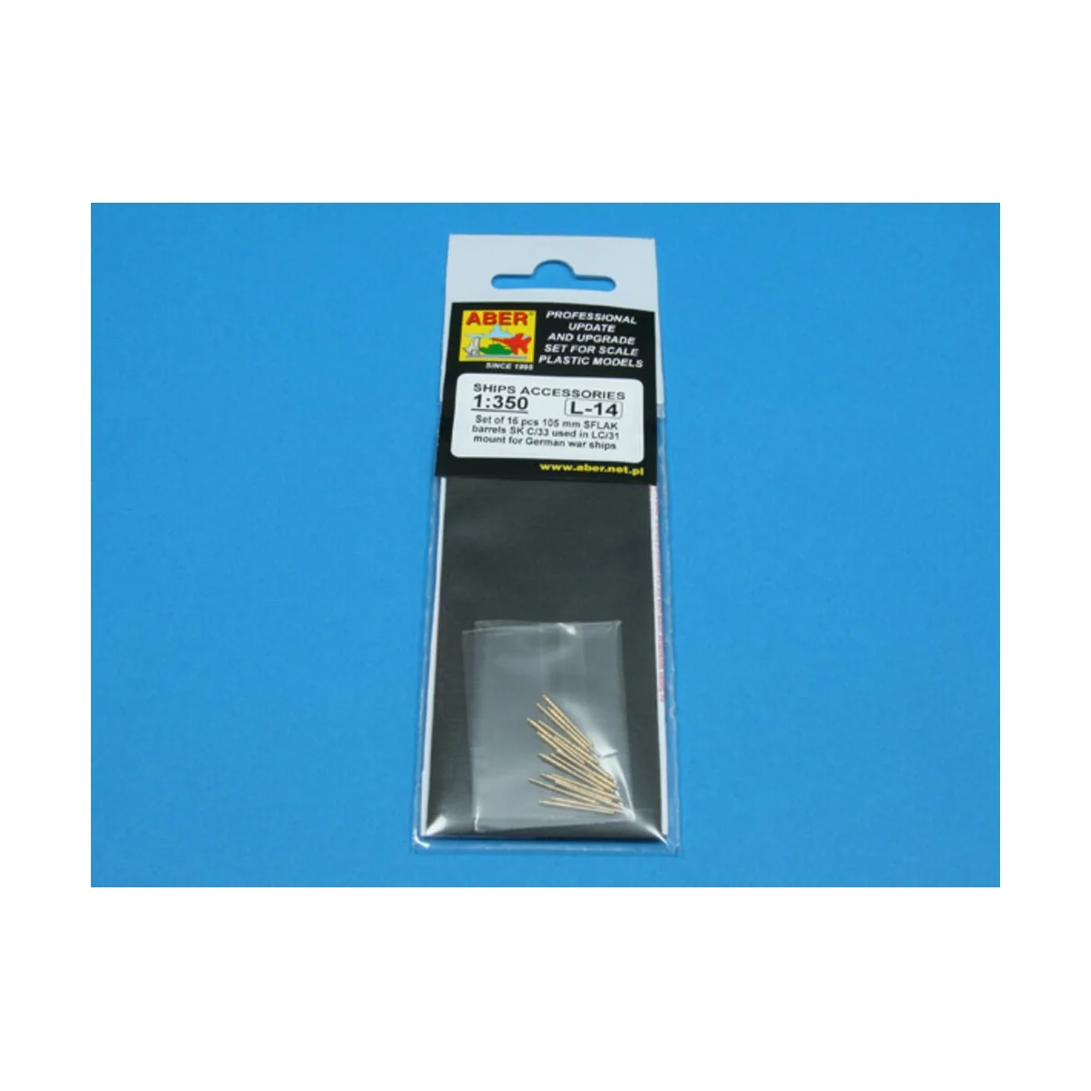 16 pcs 105 mm in C/37 mount for German, 1/350 - Aber Models RE-350 L14