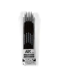 SET 5 PINCELES DE SILICONA DUREZA MEDIA. TAMAÑO MEDIO / SET OF 5 SI...