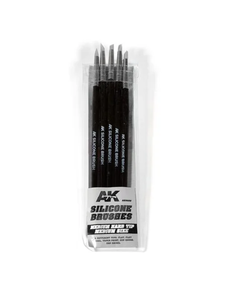 SET 5 PINCELES DE SILICONA DUREZA MEDIA. TAMAÑO MEDIO / SET OF 5 SI...