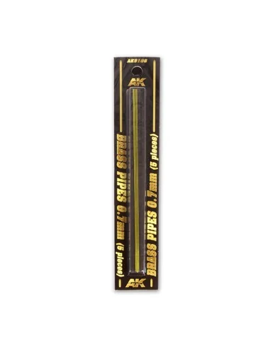 BRASS PIPES 0, 7mm, 5 units - AK Interactive AK9106
