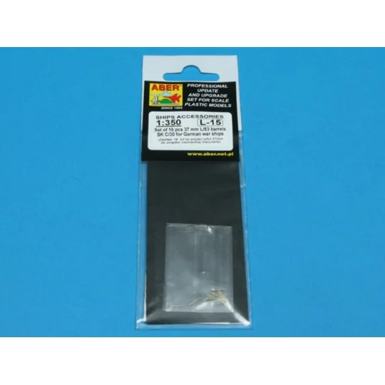 16 pcs 37 mm L/83 barrels SK C/30, 1/350 - Aber Models RE-350 L15 16 pcs 37 mm L/83 barrels SK C/30, 1/350 - Aber Models RE-350 L15